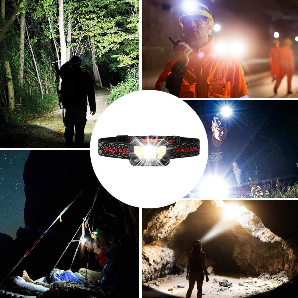Rechargeable Powerful USB LED High Lumen Headlamp Ultra-Light Bright Headlight Waterproof Sensor Head Light  For Outdoors Camping Running Hiking Biking Fishing Stevvex