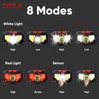 Rechargeable Powerful USB LED High Lumen Headlamp Ultra-Light Bright Headlight Waterproof Sensor Head Light  For Outdoors Camping Running Hiking Biking Fishing Stevvex