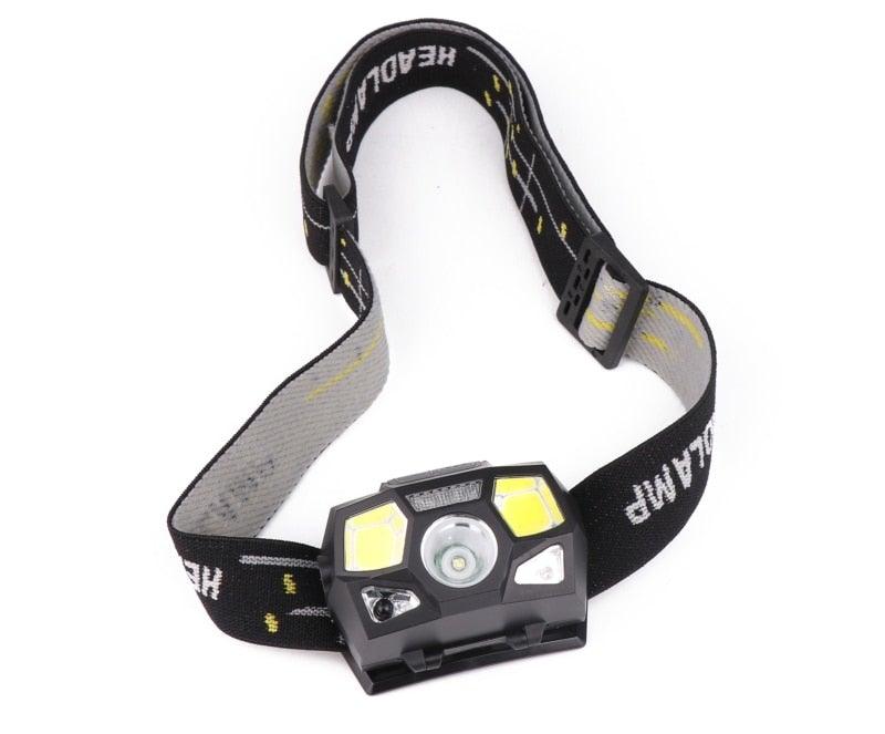Rechargeable Powerful USB LED High Lumen Headlamp Ultra-Light Bright Headlight Waterproof Sensor Head Light  For Outdoors Camping Running Hiking Biking Fishing Stevvex