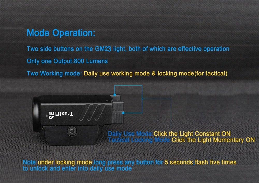 Rechargeable Spotlight Flashlight Waterproof  Adjustable High Lumen Super Bright USB LED Tactical Flashlight Gift Giving Torch Rail Mounted Flashlight For Outdoor Camping Hiking Fishing Jogging Walking Stevvex