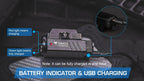 Rechargeable Spotlight Flashlight Waterproof  Adjustable High Lumen Super Bright USB LED Tactical Flashlight Gift Giving Torch Rail Mounted Flashlight For Outdoor Camping Hiking Fishing Jogging Walking Stevvex