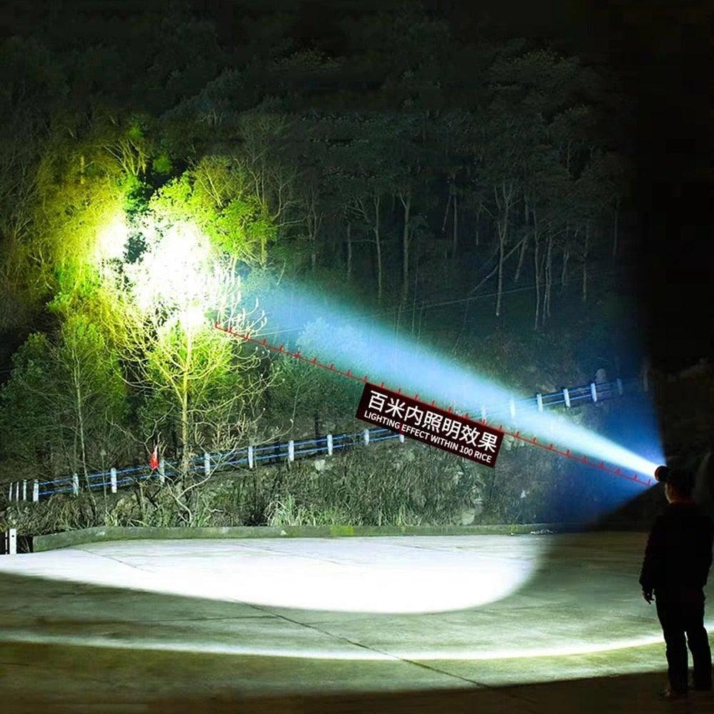 Rechargeable Super Bright High Lumen  Strong Light LED Head-Mounted Headlamp Waterproof Long-Range Flashlight For Outdoor Camping Household Riding  Night Fishing Headlight Stevvex