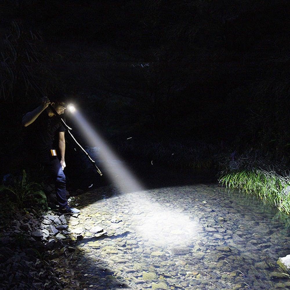 Rechargeable Super Bright High Lumen  Strong Light LED Head-Mounted Headlamp Waterproof Long-Range Flashlight For Outdoor Camping Household Riding  Night Fishing Headlight Stevvex