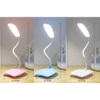 Rechargeable Table Lamp Desk Light Study Room Lamp, Modern Table Lamp, Flexible for Students To Read, Study Room Table Lamp Decorative Table Lamp Cute Study Lamps for Bedroom Décor Stevvex