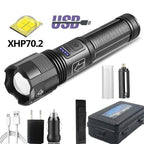 Rechargeable Tactical Flashlight USB LED High Quality Zoomable Torchlight High Lumen Super Bright Flashlight Waterproof Flashlight For Outdoor  Best Camping Hiking Riding Flashlight Stevvex