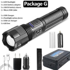 Rechargeable Tactical Flashlight USB LED High Quality Zoomable Torchlight High Lumen Super Bright Flashlight Waterproof Flashlight For Outdoor  Best Camping Hiking Riding Flashlight Stevvex