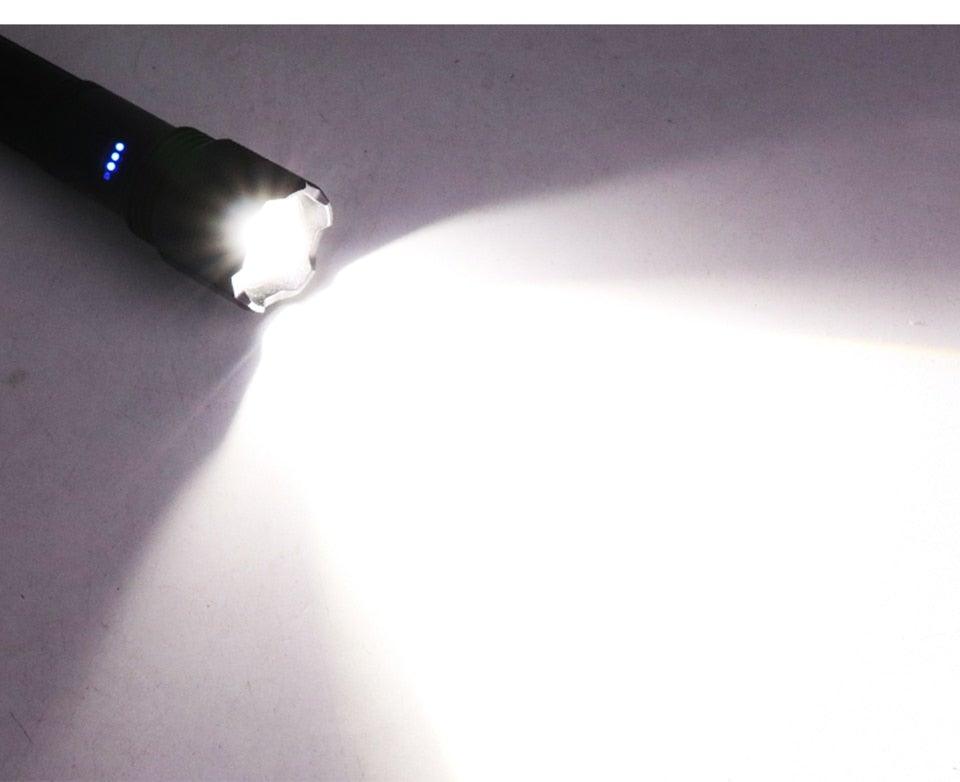 Rechargeable Tactical Flashlight USB LED High Quality Zoomable Torchlight High Lumen Super Bright Flashlight Waterproof Flashlight For Outdoor  Best Camping Hiking Riding Flashlight Stevvex