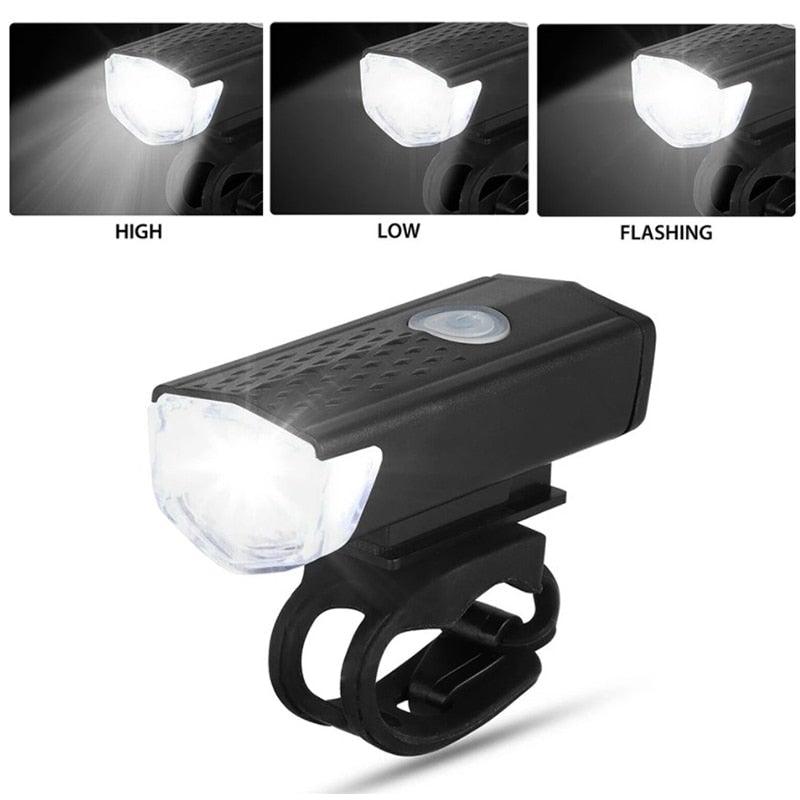Rechargeable USB Bike Light Bicycle Front Rear Back Taillight Cycling Headlight Bicycle Lamp Flashlight Powerful Front And Back Lights Bicycle Accessories For Night Riding Cycling Safety Best Headlight With USB Tail Stevvex