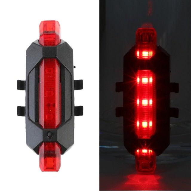 Rechargeable USB Bike Light Bicycle Front Rear Back Taillight Cycling Headlight Bicycle Lamp Flashlight Powerful Front And Back Lights Bicycle Accessories For Night Riding Cycling Safety Best Headlight With USB Tail Stevvex