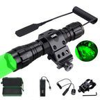 Rechargeable USB Charger High Lumen LED  Light Tactical Flashlight With Rail Mount Led Light White Tactical  Flashlight Pressure Switch For Long Distance Night Hunting Stevvex