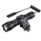 Rechargeable USB Charger High Lumen LED  Light Tactical Flashlight With Rail Mount Led Light White Tactical  Flashlight Pressure Switch For Long Distance Night Hunting Stevvex