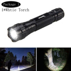 Rechargeable USB Charger High Lumen LED  Light Tactical Flashlight With Rail Mount Led Light White Tactical  Flashlight Pressure Switch For Long Distance Night Hunting Stevvex