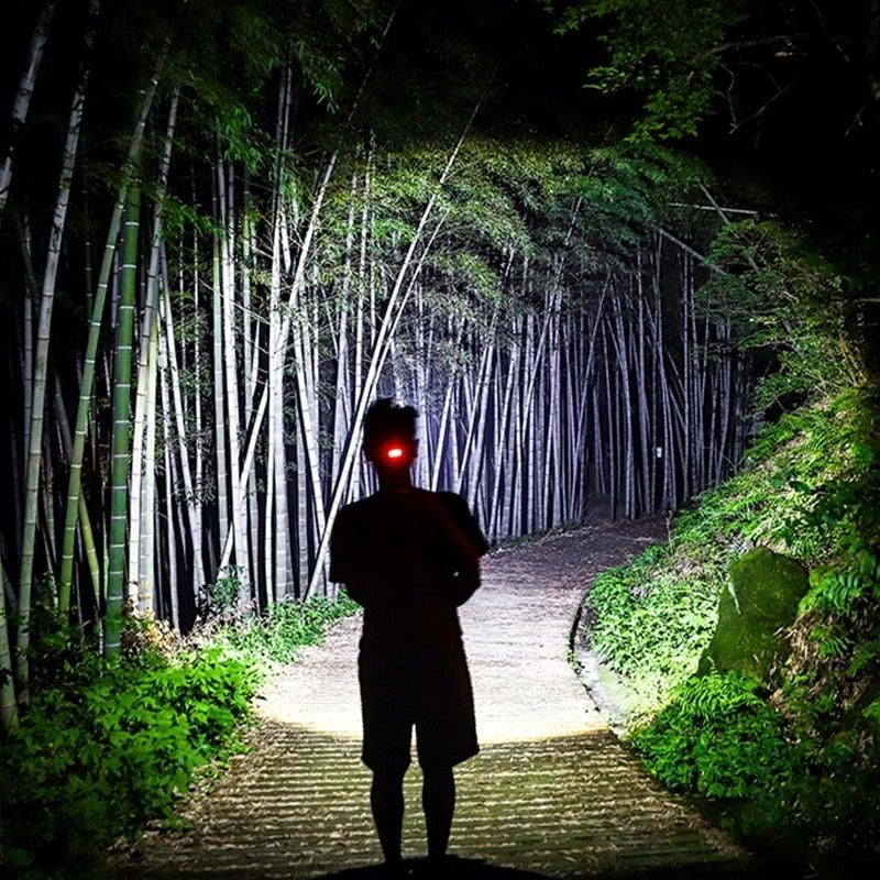 Rechargeable Usb Headlamp 500m Long Range Waterproof Headlight Lightweight Flashlight Hight Lumens Adjustable  Floodlight  For Outdoor Searchlight Hiking Camping Running Fishing Best Headlamps Stevvex