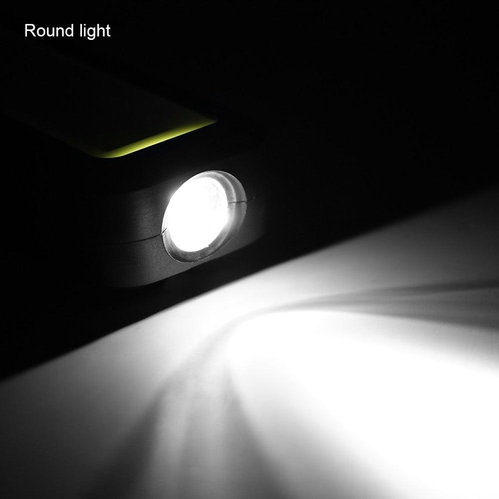 Rechargeable USB LED Work Lights Bright Flashlight and Work Light with Clip and Magnetic Base and Rotatable Clip  Magnetic Flashlight For Working Inspection Camping Car Repair Maintenance Stevvex