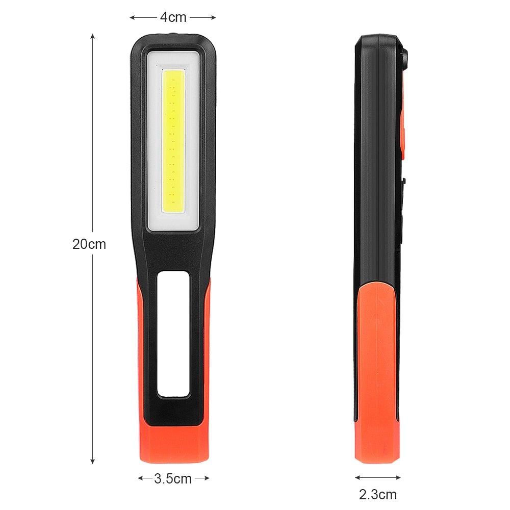 Rechargeable USB LED Work Lights Bright Flashlight and Work Light with Clip and Magnetic Base and Rotatable Clip  Magnetic Flashlight For Working Inspection Camping Car Repair Maintenance Stevvex