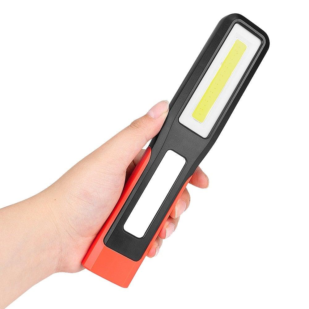 Rechargeable USB LED Work Lights Bright Flashlight and Work Light with Clip and Magnetic Base and Rotatable Clip  Magnetic Flashlight For Working Inspection Camping Car Repair Maintenance Stevvex