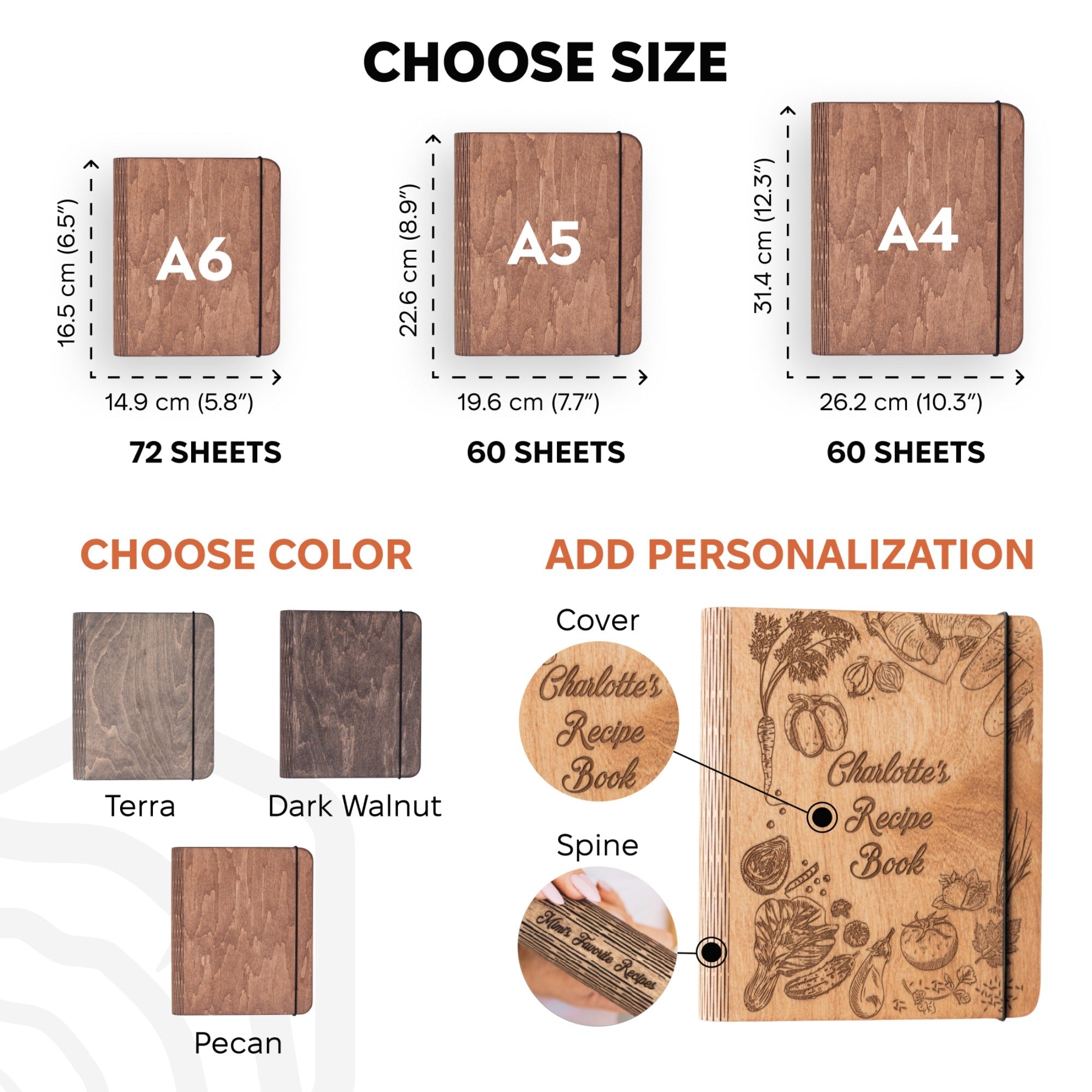 Wooden Recipe Book – Peppers Theme - SJB-DIAMOND ELITES