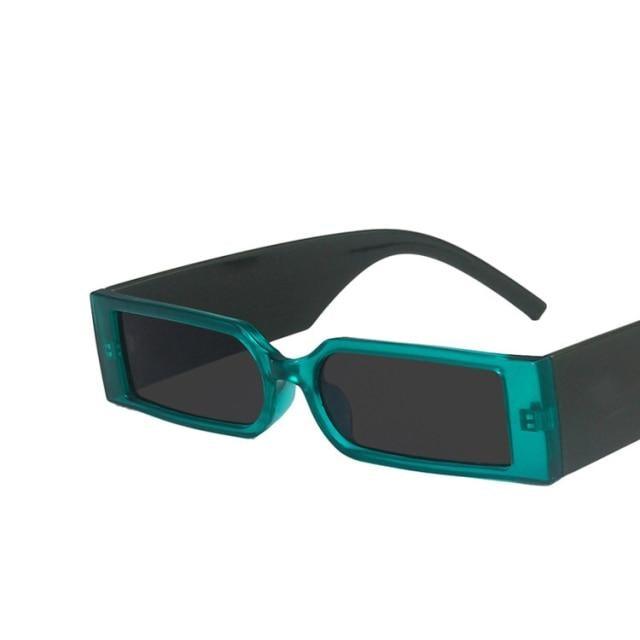 Rectangle Retro Sunglasses Trendy Small Rectangle Sunglasses Women Men Vintage Thick Frame Small Square Glasses n Small Glasses For  Men Modern Design Lightweight Frames Sunglasses For Summer Stevvex