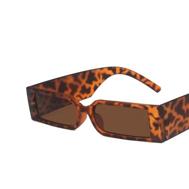 Rectangle Retro Sunglasses Trendy Small Rectangle Sunglasses Women Men Vintage Thick Frame Small Square Glasses n Small Glasses For  Men Modern Design Lightweight Frames Sunglasses For Summer Stevvex