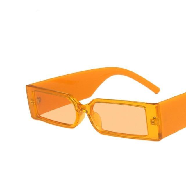 Rectangle Retro Sunglasses Trendy Small Rectangle Sunglasses Women Men Vintage Thick Frame Small Square Glasses n Small Glasses For  Men Modern Design Lightweight Frames Sunglasses For Summer Stevvex