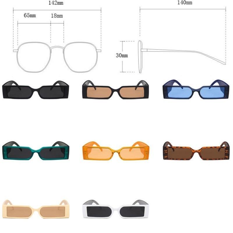 Rectangle Retro Sunglasses Trendy Small Rectangle Sunglasses Women Men Vintage Thick Frame Small Square Glasses n Small Glasses For  Men Modern Design Lightweight Frames Sunglasses For Summer Stevvex