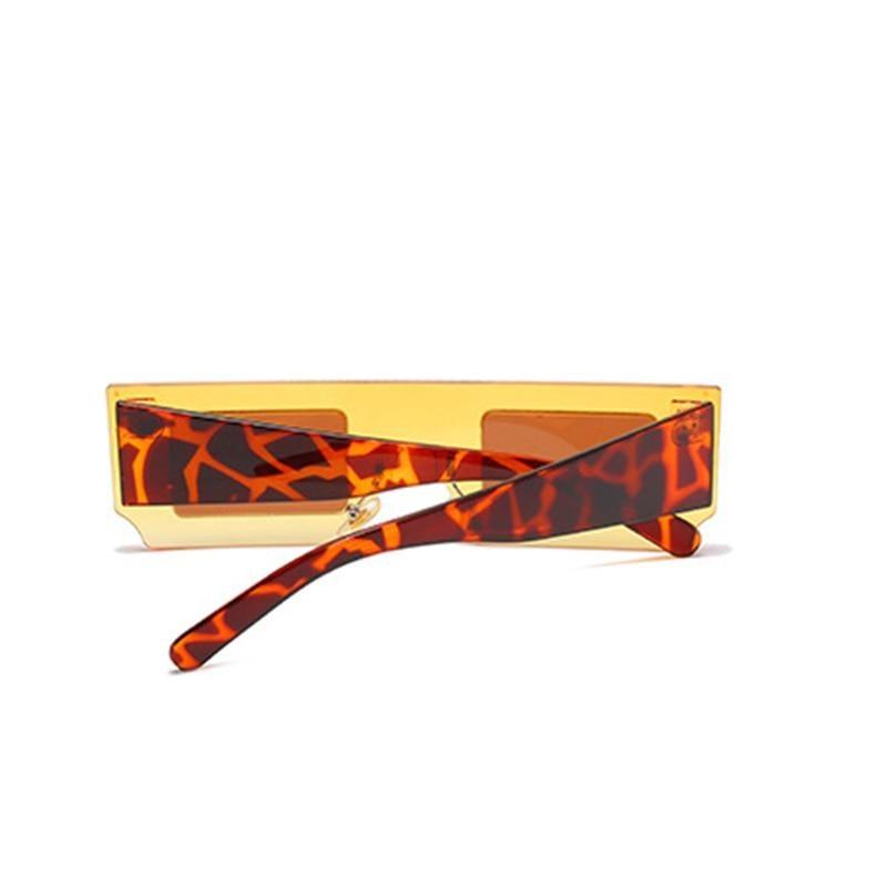 Rectangle Sunglasses for Women Retro Trendy Fashion Glasses Oval Lenses Narrow Thin Square Frame with UV400 Protection Decent Contrast Color Slice Box Style Glasses In Ocean Color  Sunglasses For Men & Women Stevvex