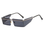 Rectangle Sunglasses Frameless Glasses Classic New Small Rimless Sunglasses For Women New Fashionable Square Sunglasses For Men New Eyewear Retro Rectangle Shape Glasses For Female In New Shades Stevvex