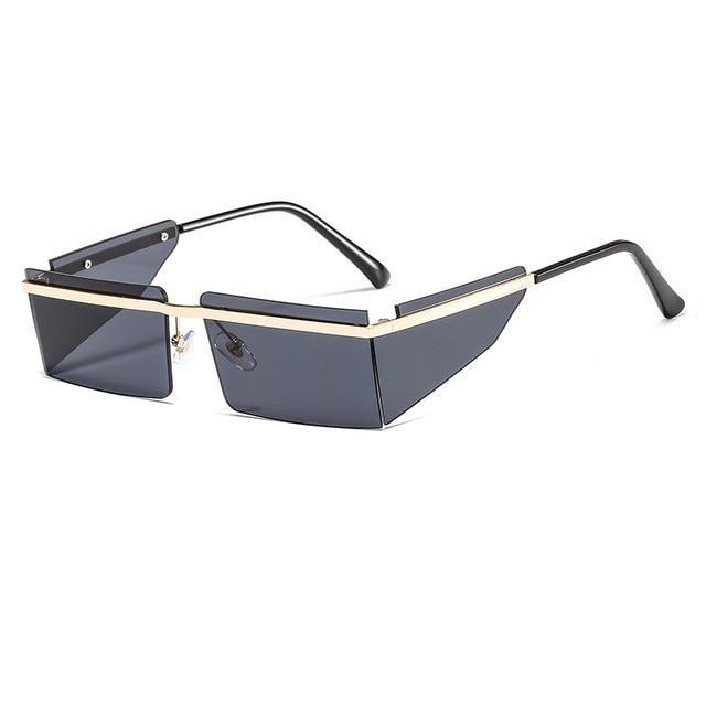 Rectangle Sunglasses Frameless Glasses Classic New Small Rimless Sunglasses For Women New Fashionable Square Sunglasses For Men New Eyewear Retro Rectangle Shape Glasses For Female In New Shades Stevvex