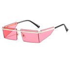 Rectangle Sunglasses Frameless Glasses Classic New Small Rimless Sunglasses For Women New Fashionable Square Sunglasses For Men New Eyewear Retro Rectangle Shape Glasses For Female In New Shades Stevvex