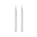 Recycled Aluminum Bombshell Bar Drop Earrings Lightweight 2in Minimalist BandsCo Straps