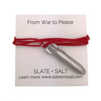 Recycled Bomb Pendant Necklace Upcycled Aluminum Peace Jewelry 1.9 In BandsCo Straps