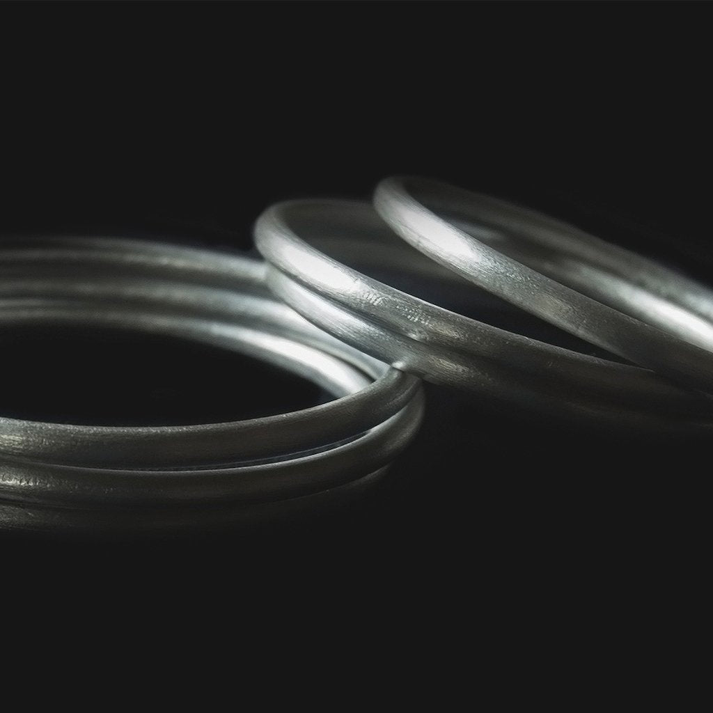 Recycled Bombshell Bangle Reclaimed Aluminum Peace Bangle Handmade Stackable BandsCo Straps