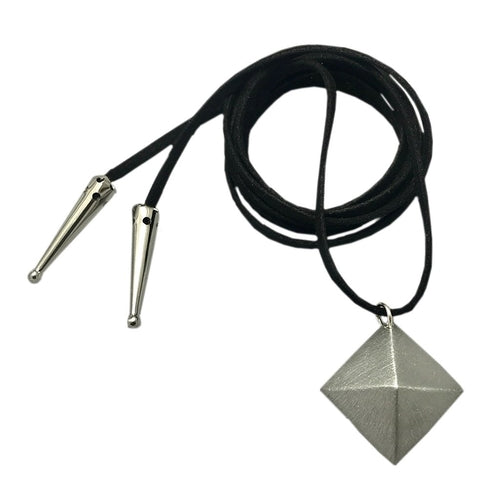 Recycled Bombshell Choker - Upcycled Aluminum Statement Jewelry, Suede Cord BandsCo Straps