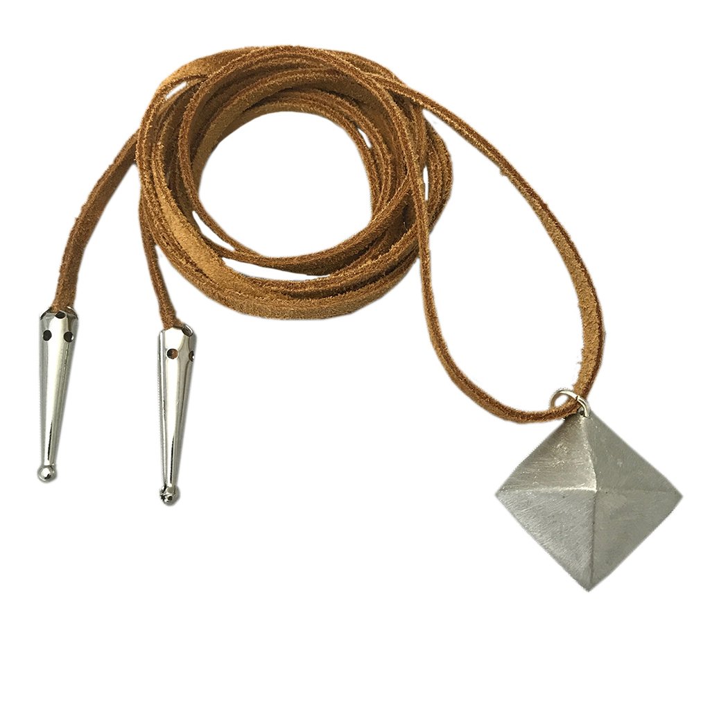 Recycled Bombshell Choker - Upcycled Aluminum Statement Jewelry, Suede Cord BandsCo Straps