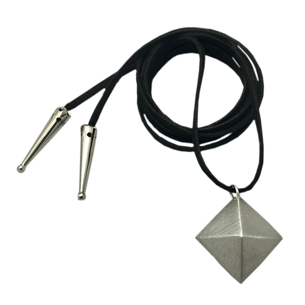Recycled Bombshell Choker - Upcycled Aluminum Statement Jewelry, Suede Cord BandsCo Straps