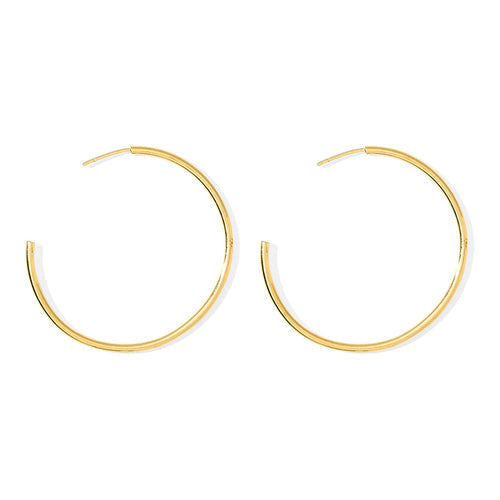 Recycled Bombshell Gold Plated Hoop Earrings - Handcrafted, Two Sizes BandsCo Straps