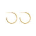 Recycled Bombshell Gold Plated Hoop Earrings - Handcrafted, Two Sizes BandsCo Straps