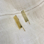 Recycled Brass Bombshell Bar Earrings - Handcast Cambodian Artisan Jewelry BandsCo Straps