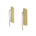 Recycled Brass Bombshell Bar Earrings - Handcast Cambodian Artisan Jewelry BandsCo Straps