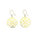 Recycled Brass Clover Earrings Handmade Lightweight Eco