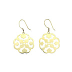 Recycled Brass Clover Earrings Handmade Lightweight Eco