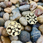 Recycled Brass Clover Earrings Handmade Lightweight Eco