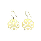 Recycled Brass Clover Earrings Handmade Lightweight Eco