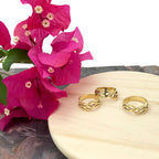 Recycled Brass Leaf Ring - Handcast Cambodian Bombshell Jewelry, Adjustable BandsCo Straps