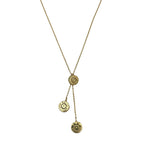 Recycled Bullet Cluster Necklace - 3 Polished Casings 11in Cambodian Handmade BandsCo Straps