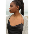Recycled Bombshell Gold Plated Hoop Earrings - Handcrafted, Two Sizes BandsCo Straps