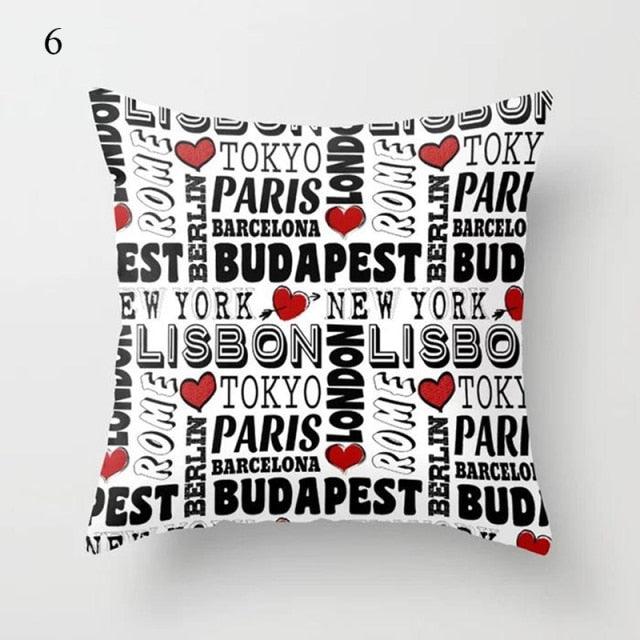Red Abstract Cushion Cover Geometric Pillow Cases Sofa Decorative Modern Abstract Painting Pillow Case Beautiful Cushion Covers  Fashion Pillowcase Pillow Cover Stevvex