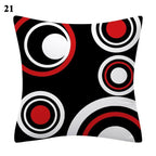 Red Abstract Cushion Cover Geometric Pillow Cases Sofa Decorative Modern Abstract Painting Pillow Case Beautiful Cushion Covers  Fashion Pillowcase Pillow Cover Stevvex