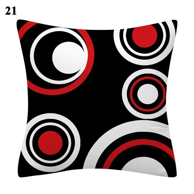 Red Abstract Cushion Cover Geometric Pillow Cases Sofa Decorative Modern Abstract Painting Pillow Case Beautiful Cushion Covers  Fashion Pillowcase Pillow Cover Stevvex