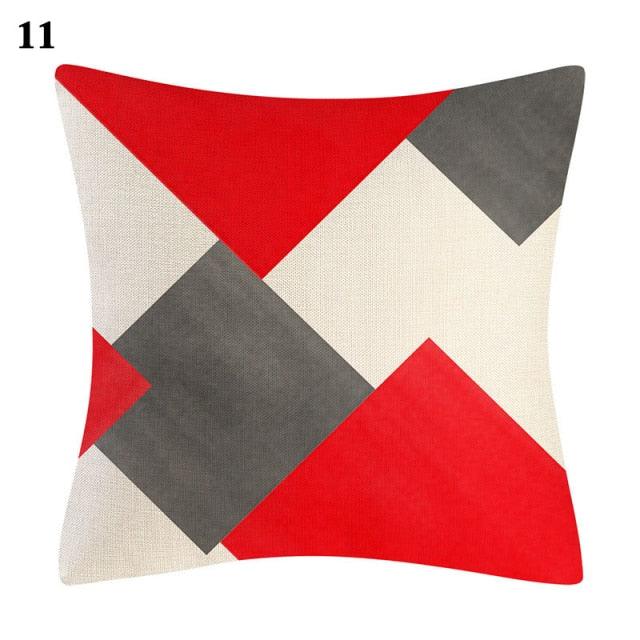 Red Abstract Cushion Cover Geometric Pillow Cases Sofa Decorative Modern Abstract Painting Pillow Case Beautiful Cushion Covers  Fashion Pillowcase Pillow Cover Stevvex